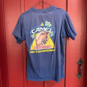 80’s Camel Cigarettes Single Stitch pocket tee distressed. Fits small.